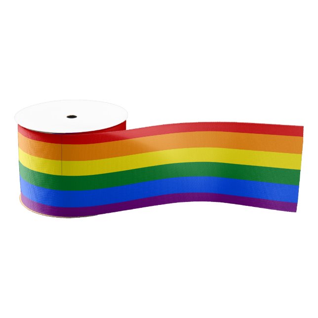Regenbogen Stripes Band Ripsband (Spule)