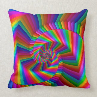 Regenbogen Stripes Fraktalgewundenes Throw-Kissen Kissen