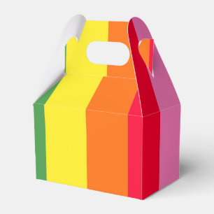 "Regenbogen Stripes" Gastgeschenk-Kasten Geschenkschachtel