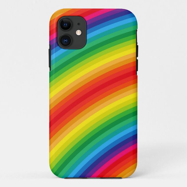 Regenbogen Stripes Muster Case-Mate iPhone Hülle (Rückseite)