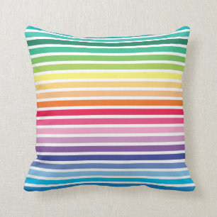 Regenbogen Stripes Muster-Kissen Kissen