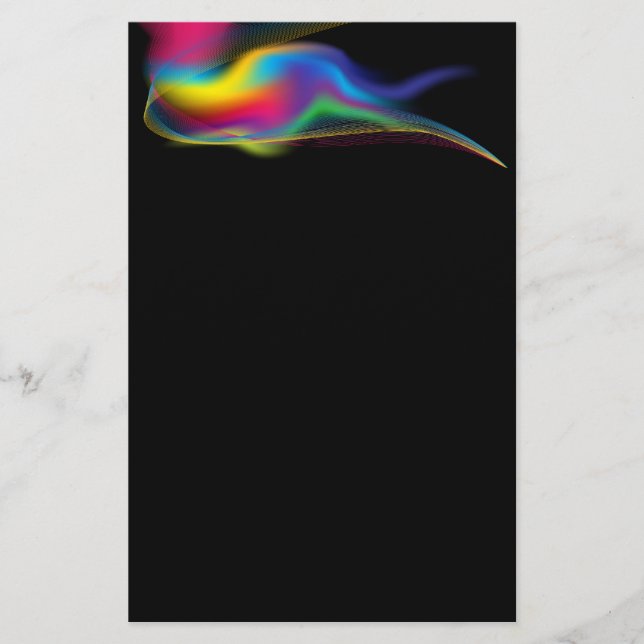 Regenbogen-Strudel-Briefpapier Briefpapier (Vorderseite)