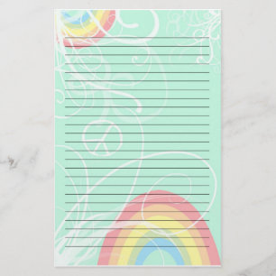 Regenbogen-Strudel-Briefpapier Briefpapier