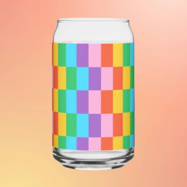 Regenbogen-Stufen Blockmuster kann Glas (Von Creator hochgeladen)