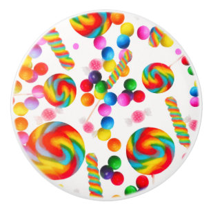 Regenbogen Süßigkeiten Süßer Zucker Lutscher Home Keramikknauf