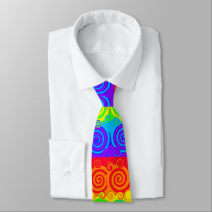 Regenbogen Swirl Krawatte Männer