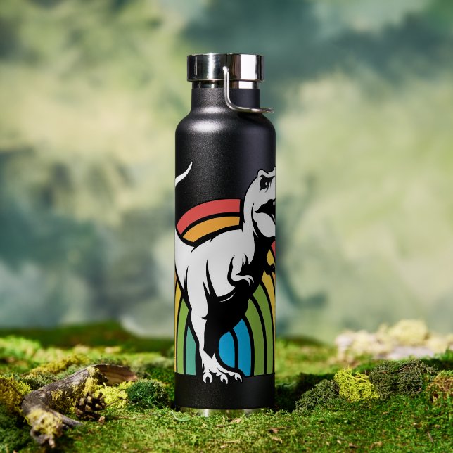 Regenbogen-T-Rex Trinkflasche (Außenbereich)