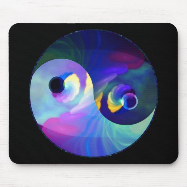 Regenbogen Taijitu Yin Yang Mousepad (Vorne)