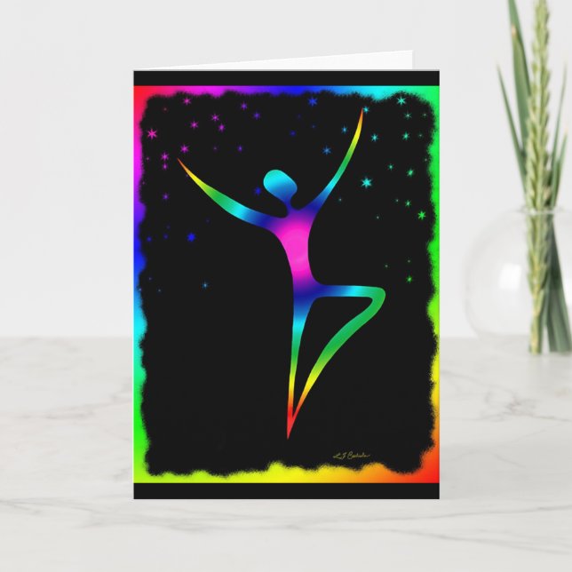 Regenbogen-Tänzer 1 Karte (Vorderseite)