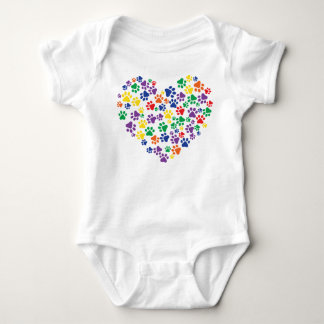 Regenbogen-Tatze druckt Baby-Bodysuit Baby Strampler