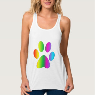 Regenbogen-Tatze Tank Top