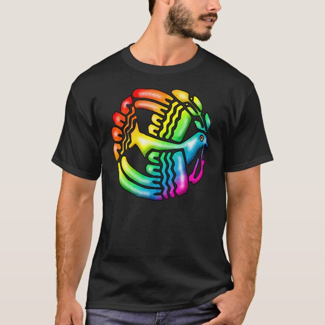 Regenbogen-Taube des Friedens T-Shirt (Vorderseite)