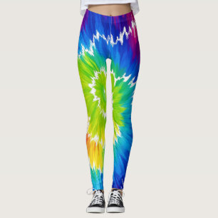 Regenbogen-Tie-Dye-Leggings 🌈 Farbige Spiral-Yo Leggings