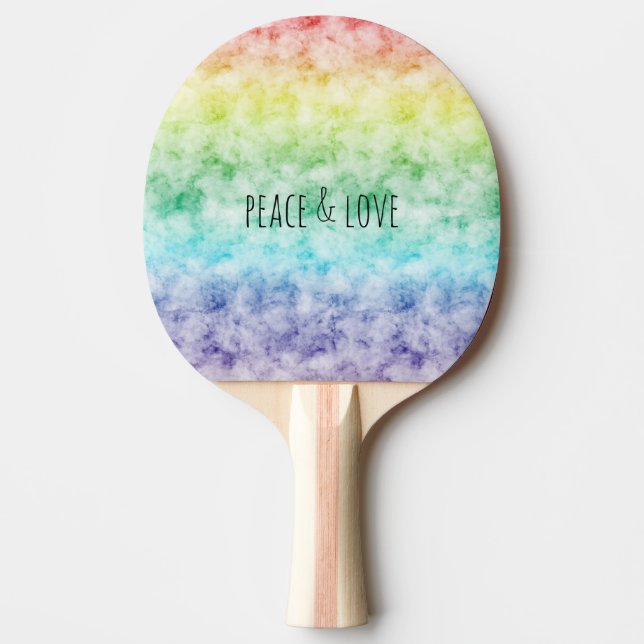 Regenbogen Tischtennis Schläger (Vorderseite)