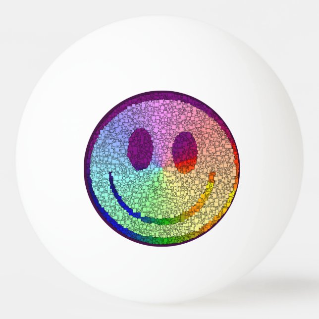 Regenbogen Tischtennisball (Vorderseite)