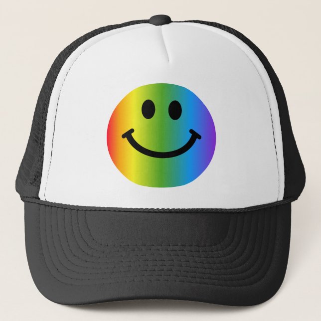 Regenbogen Truckerkappe (Vorderseite)
