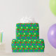 Regenbogen-Tupfen auf hellgrünem Geschenkpapier (Party Gifts)