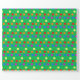 Regenbogen-Tupfen auf hellgrünem Geschenkpapier (Flach)