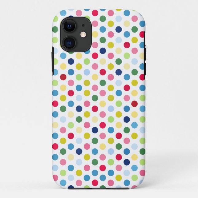 Regenbogen-Tupfen Case-Mate iPhone Hülle (Rückseite)