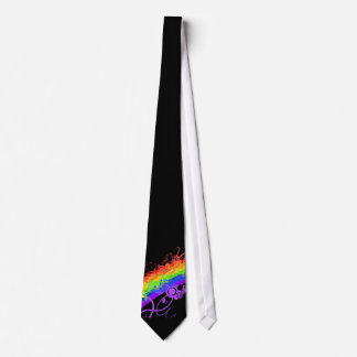 Regenbogen u. Schwarzes Krawatte