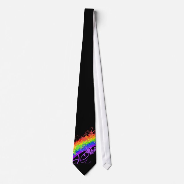 Regenbogen u. Schwarzes Krawatte (Vorderseite)