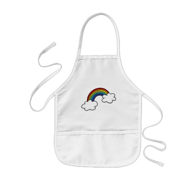 Regenbogen u. Wolken Kinderschürze (Vorne)