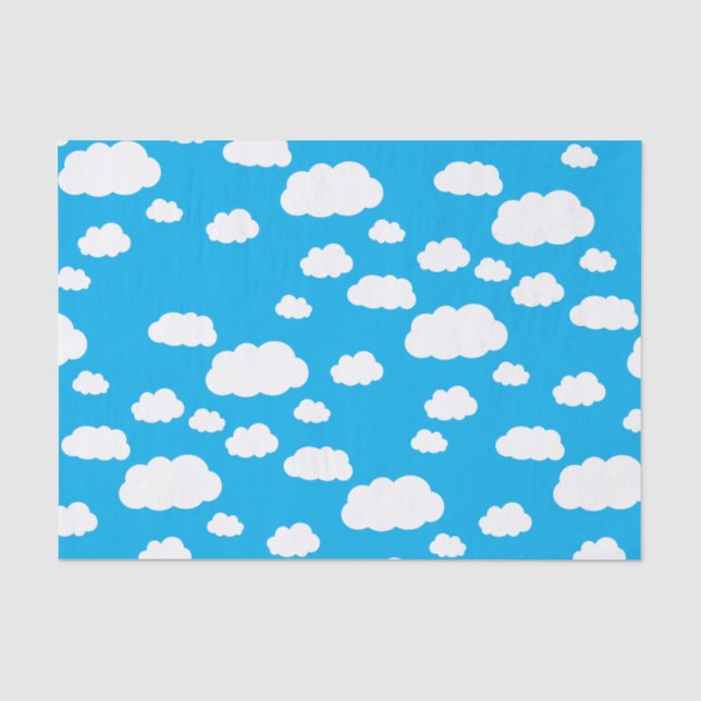 Regenbogen u. Wolken-niedliches 1. Seidenpapier (Vorderseite)