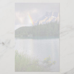 Regenbogen über Berg Briefpapier