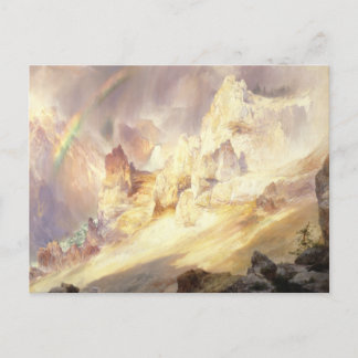 Regenbogen über dem Grand Canyon des Yellowstone Postkarte