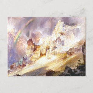 Regenbogen über dem Grand Canyon Yellowstone von M Postkarte