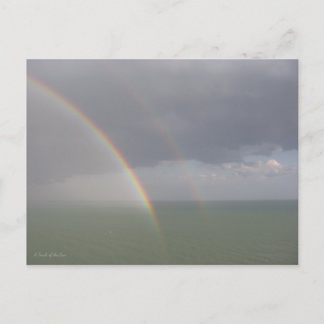 Regenbogen über dem Ozean II Postkarte (Vorderseite)