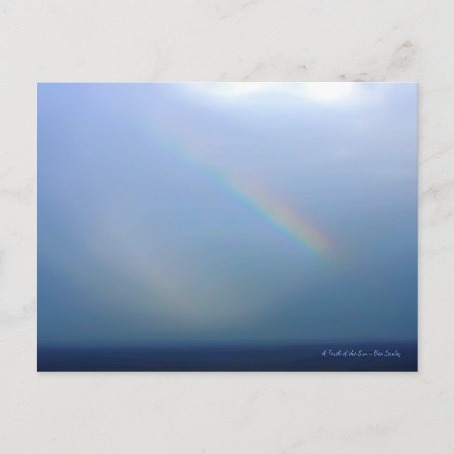 Regenbogen über dem Ozean Postkarte (Vorderseite)