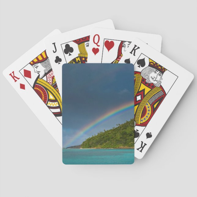 Regenbogen über der Insel, Amerikanisch-Samoa Spielkarten (Rückseite)