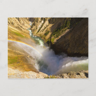Regenbogen über die Fälle von Lower Yellowstone Postkarte