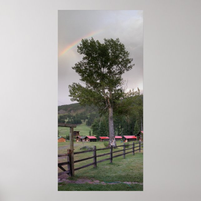 Regenbogen über die Sweetgrass Ranch Poster (Vorne)