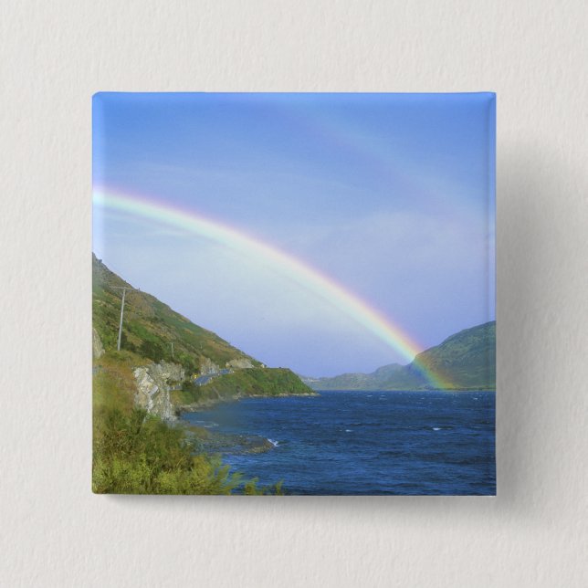 Regenbogen über Hawea Lake, South Island, New Button (Vorderseite)