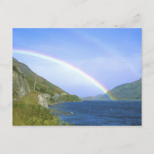 Regenbogen über Hawea Lake, South Island, New Postkarte