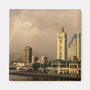 Regenbogen über Honolulu, Hawaii, USA 2 Magnet