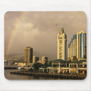 Regenbogen über Honolulu, Hawaii, USA 2 Mousepad