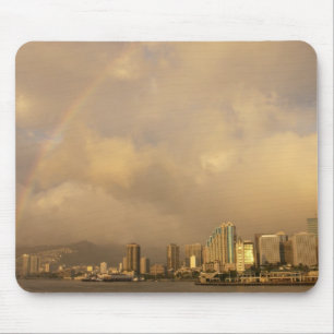 Regenbogen über Honolulu, Hawaii, USA 3 Mousepad