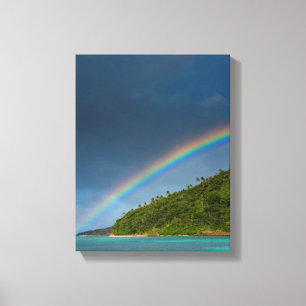 Regenbogen über Insel, Amerikanisch-Samoa Leinwanddruck