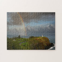 Regenbogen über Kilauea Leuchtturm auf Hawaii