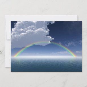Regenbogen über Meer Einladung
