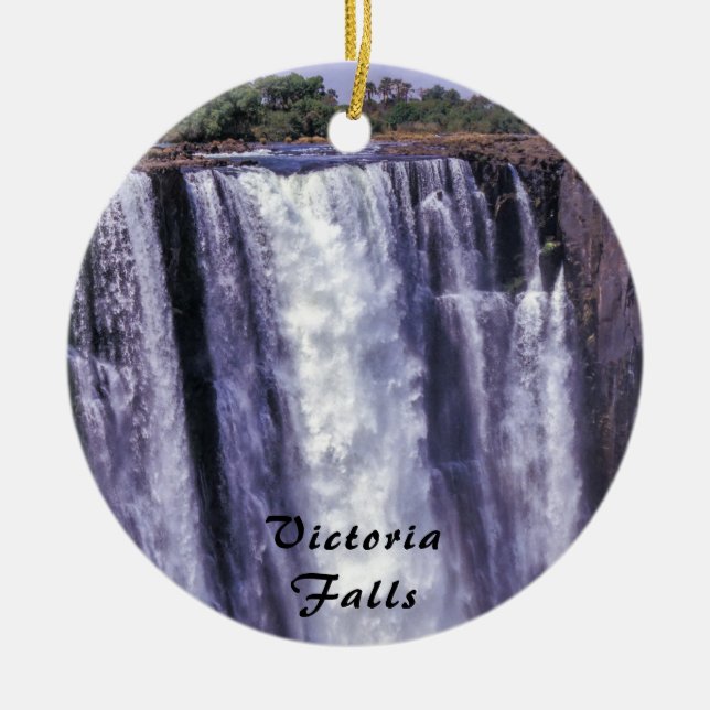Regenbogen über Victoria Falls - Simbabwe, Afrika Keramik Ornament (Vorne)