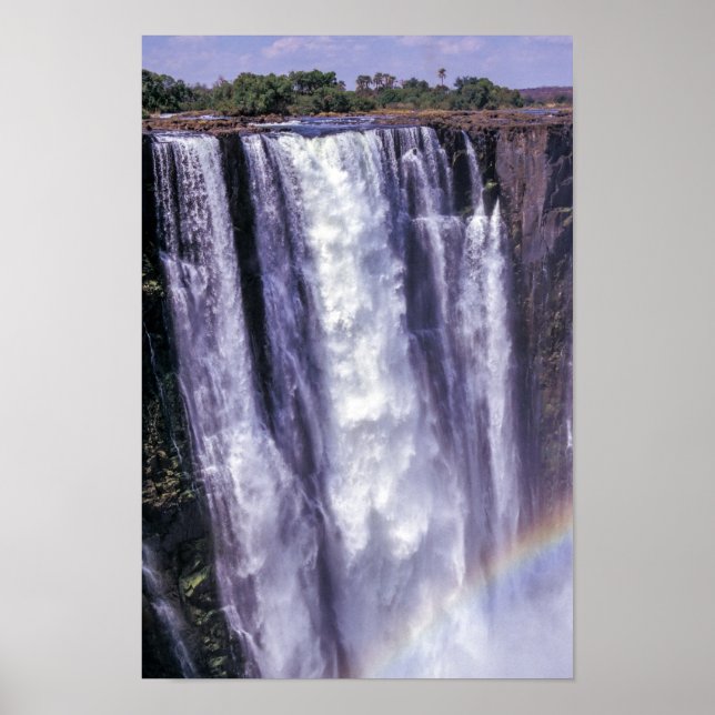 Regenbogen über Victoria Falls - Simbabwe, Afrika Poster (Vorne)
