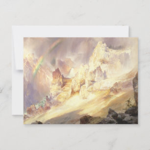 Regenbogen über Yellowstone, Moran 1900 Postkarte