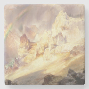 Regenbogen über Yellowstone, Moran 1900 Steinuntersetzer