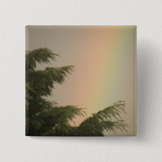 Regenbogen- und Baumschaltfläche Button (Vorderseite)