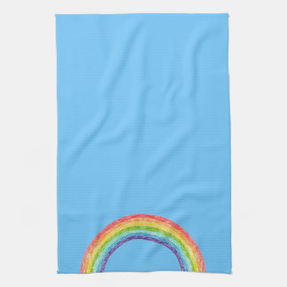 Regenbogen und blauer Himmel Geschirrtuch