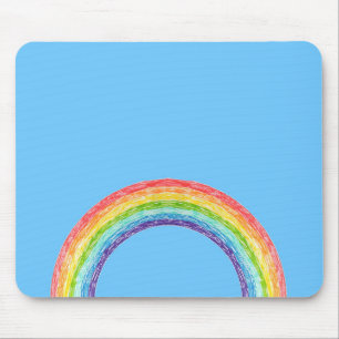 Regenbogen und blauer Himmel Mousepad